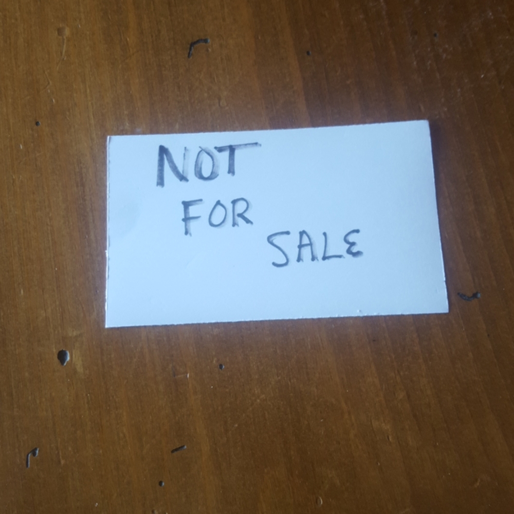Not for sale.